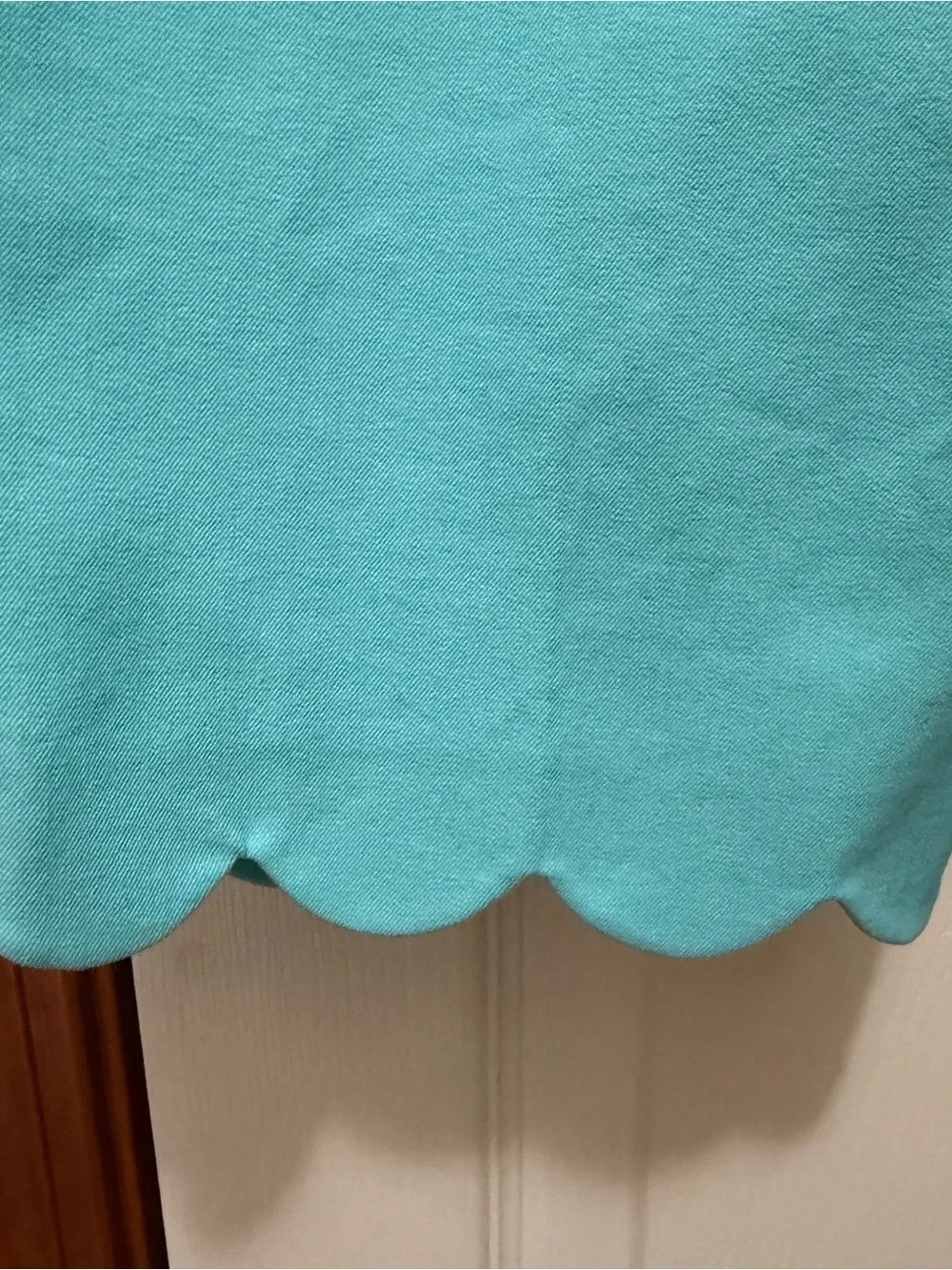Talbots Chatham Crop pants with scalloped edges. Tiffany Blue size 16P NEW